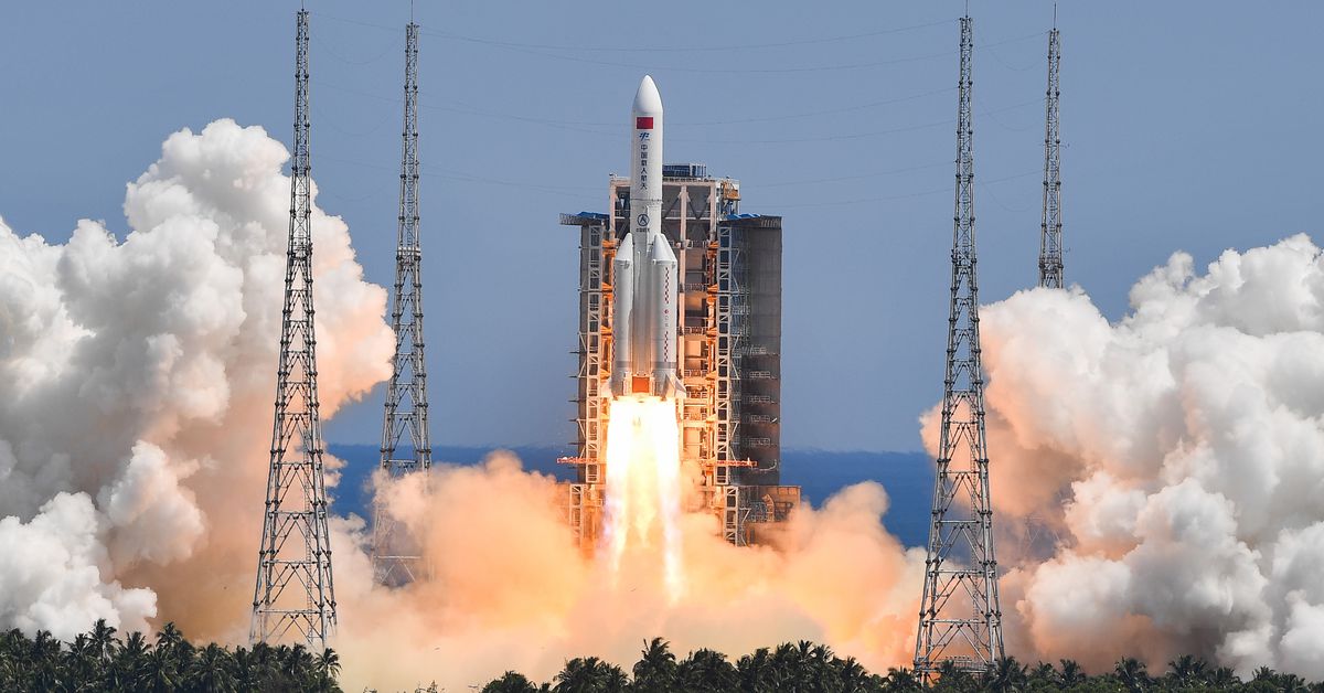 China’s uncontrolled rocket crashes over the Indian Ocean