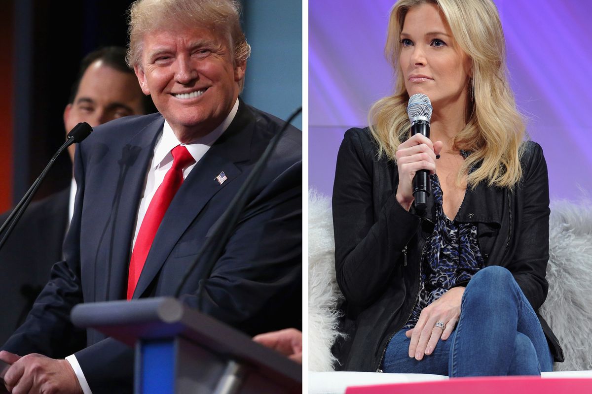 Republican presidential candidate Donald Trump participates in the first prime-time presidential debate hosted by FOX News and Facebook at the Quicken Loans Arena August 6, 2015, in Cleveland, Ohio.