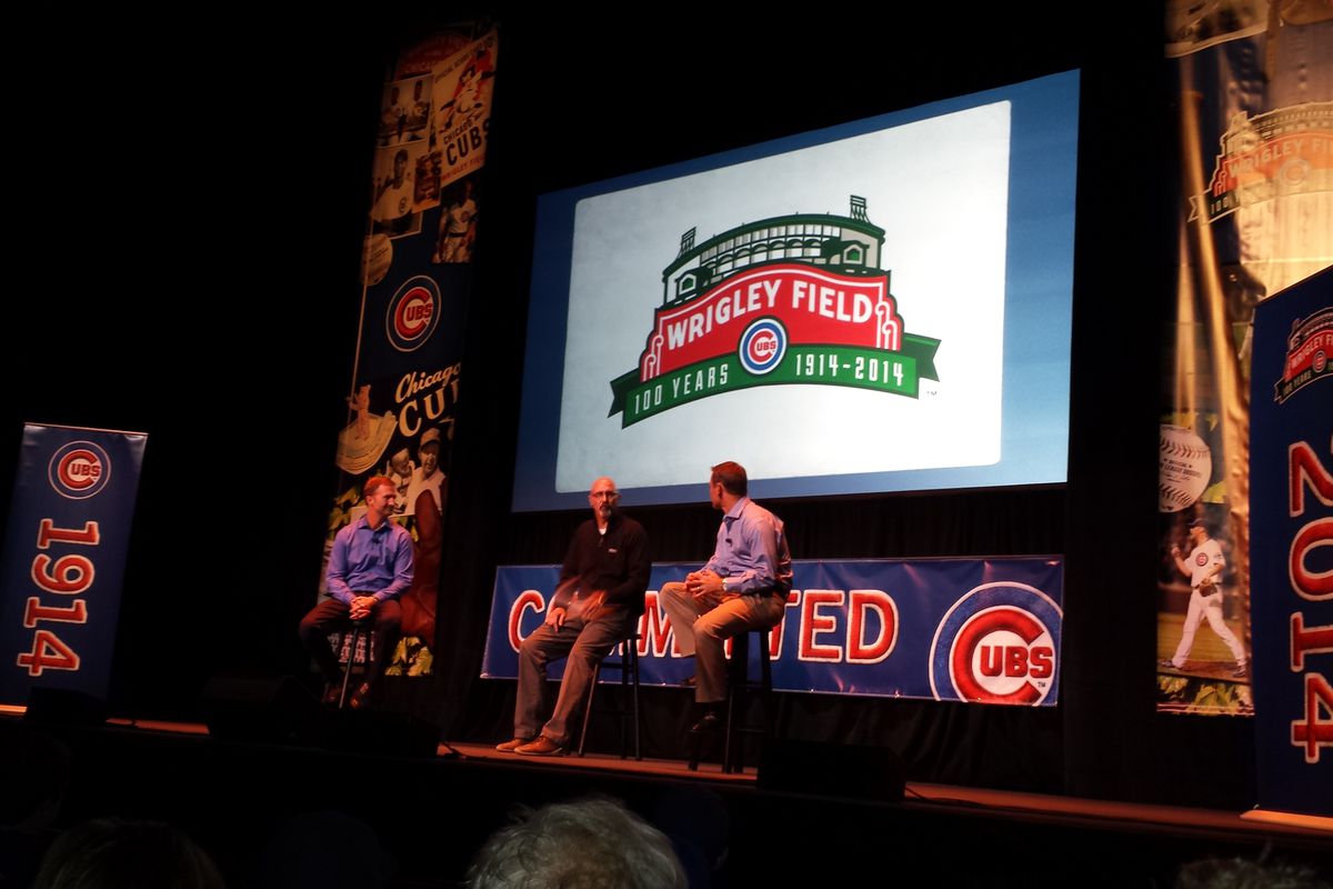 From last year's session with Crane Kenney and Jed Hoyer (Jim Deshaies, center, was the moderator)