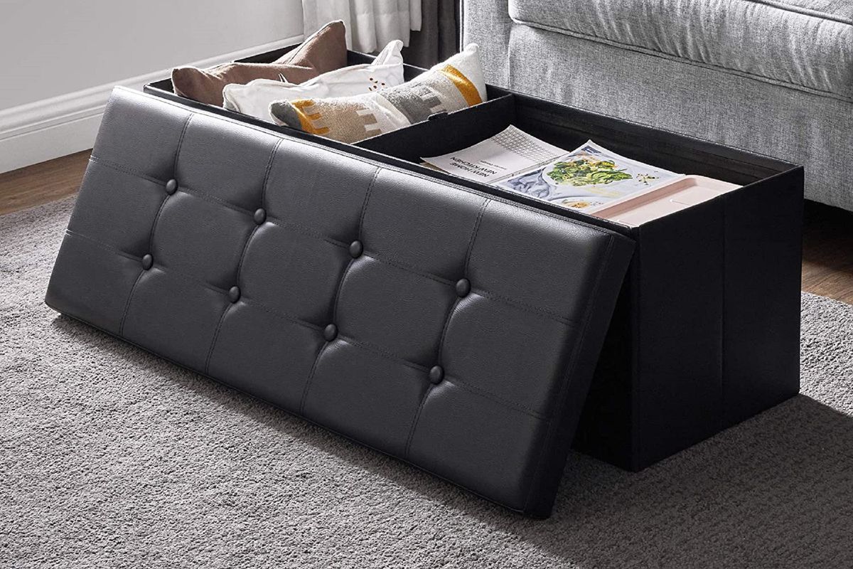 Best Quality Furniture Ottoman Black 