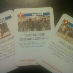 Event cards from Twilight Struggle.