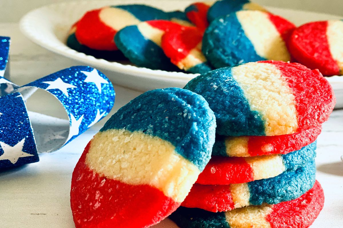 Red, white and blue cookies are perfect for your 4th of July celebrations.
