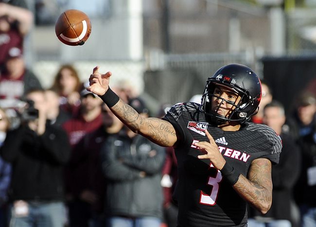 Before he went to Oregon, Vernon Adams put up some insane numbers for Eastern Washington. (Courtesy of James Snook, USA Today Sports)