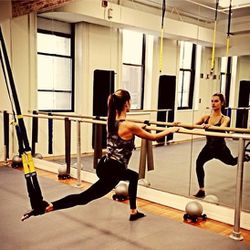 But Alessandra knows health is about balance. Specifically barre balance. [<a href="http://instagram.com/p/glINvXKbjH/">Photo</a>]
