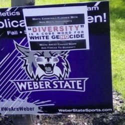 Posters urging white nationalism and encouraging people to join the so-called "alt-right" appeared at Weber State University Monday.