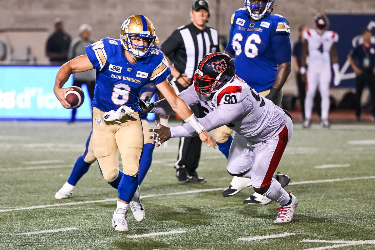 CFL: AUG 04 Winnipeg Blue Bombers at Montreal Alouettes