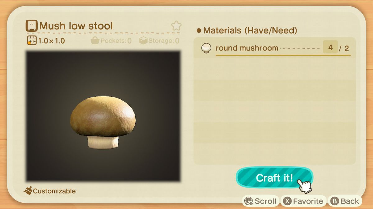 The recipe for a low Mush Stool