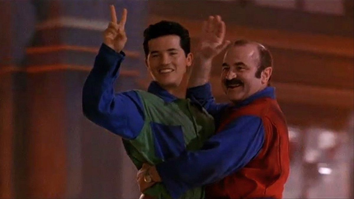 John Leguizamo and Luigi and Bob Hoskins as Mario