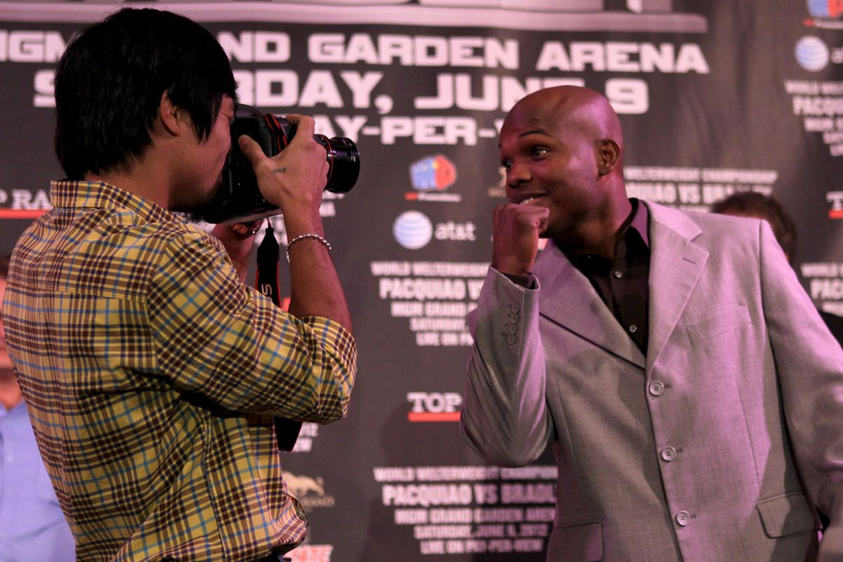 Manny Pacquiao enters Saturday night's big fight with Timothy Bradley as a considerable favorite. (Photo by Stephen Dunn/Getty Images)