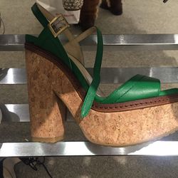 Jimmy Choo platform sandals, $490