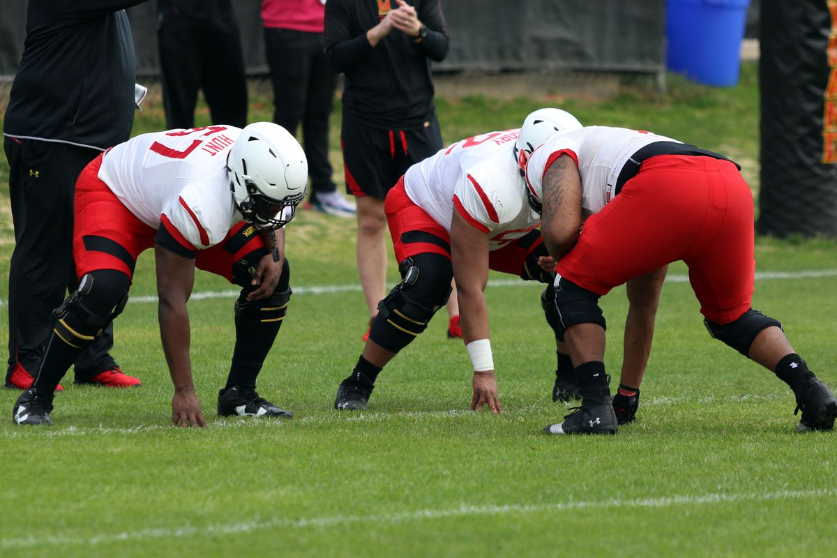Maryland football spring practice 2019 offensive line Tyran Hunt
