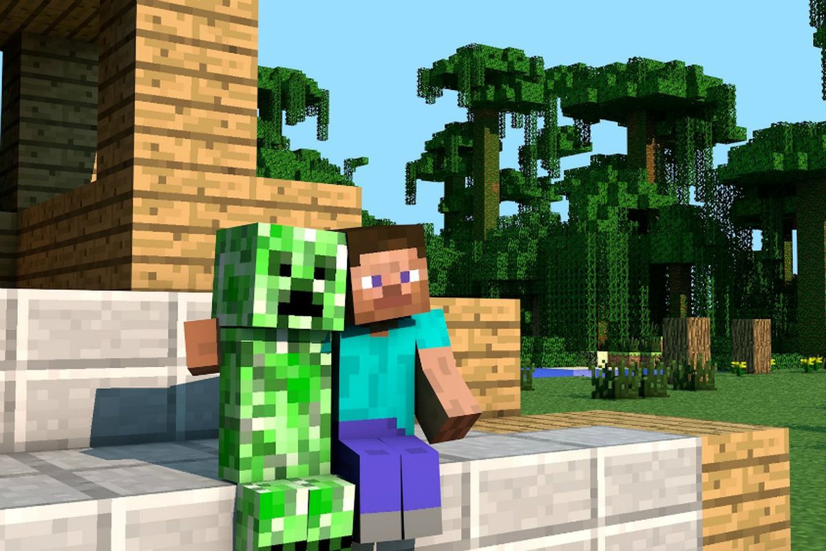 Minecraft - hugging a creeper
