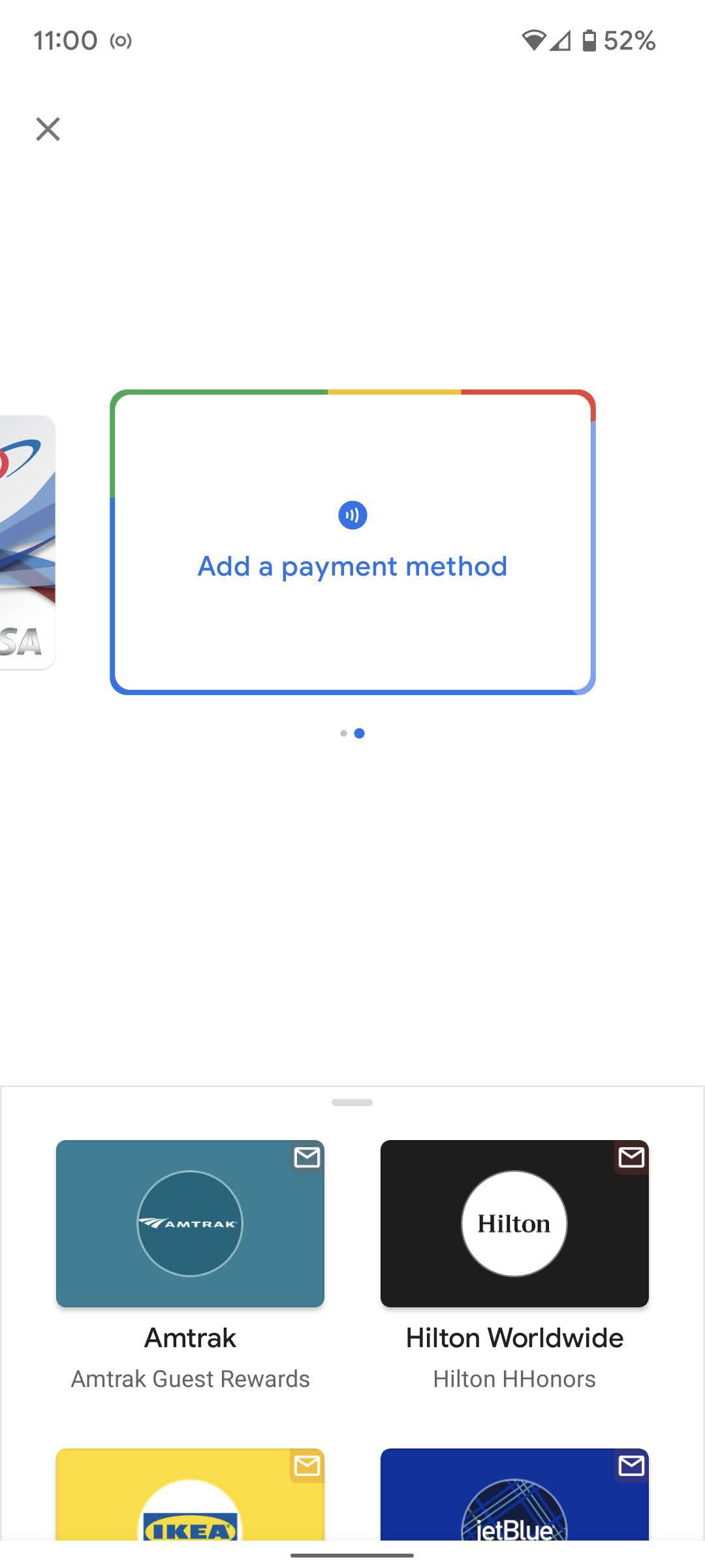 You can add a new payment source on the Ready to pay screen.