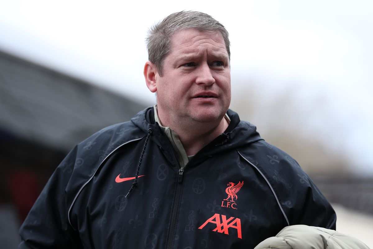 Matt Beard, Manager of Liverpool arrives at the stadium prior to the FA Women’s Championship match between Bristol City Women and Liverpool Women at Ashton Gate on April 03, 2022 in Bristol, England.  &nbsp;   