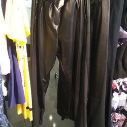 Leather pants, size 6, $250