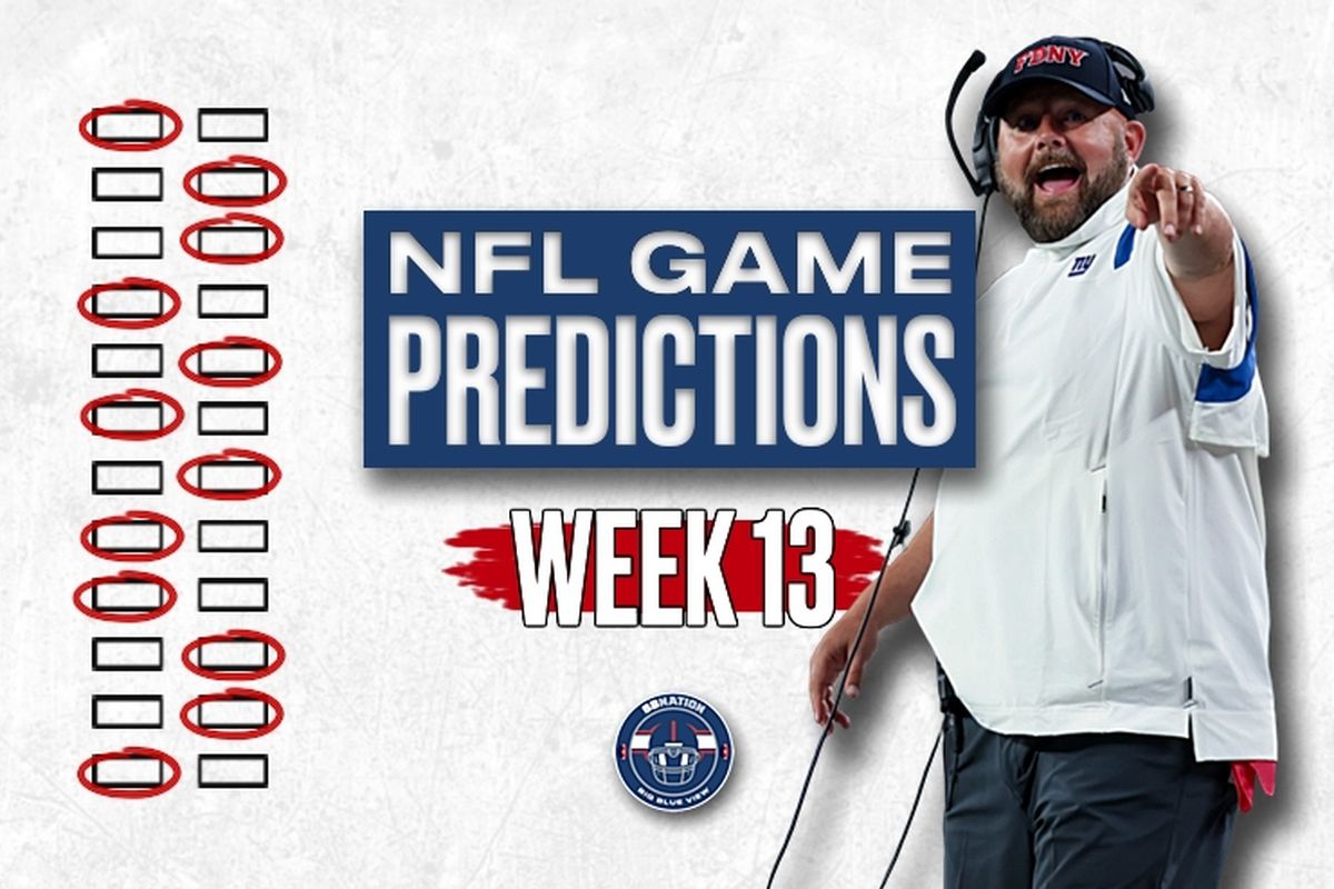 week 13 game predictions