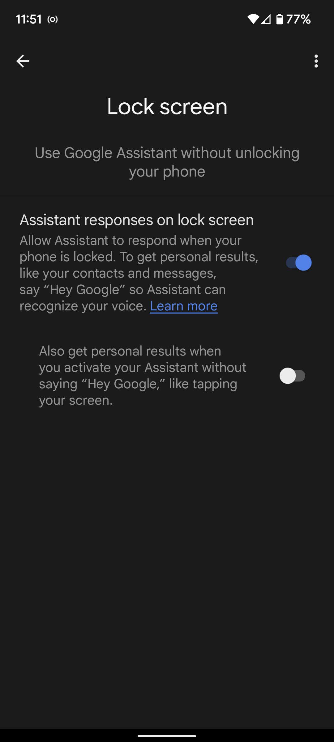 You can enable Assistant responses on lock screen; below it, you can get results when just tapping on the screen