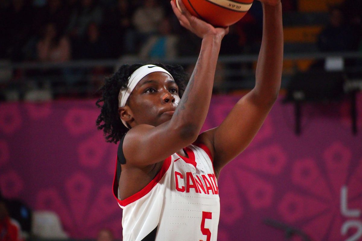 Basketball, women’s; Shaina Pellington from Canada in action...
