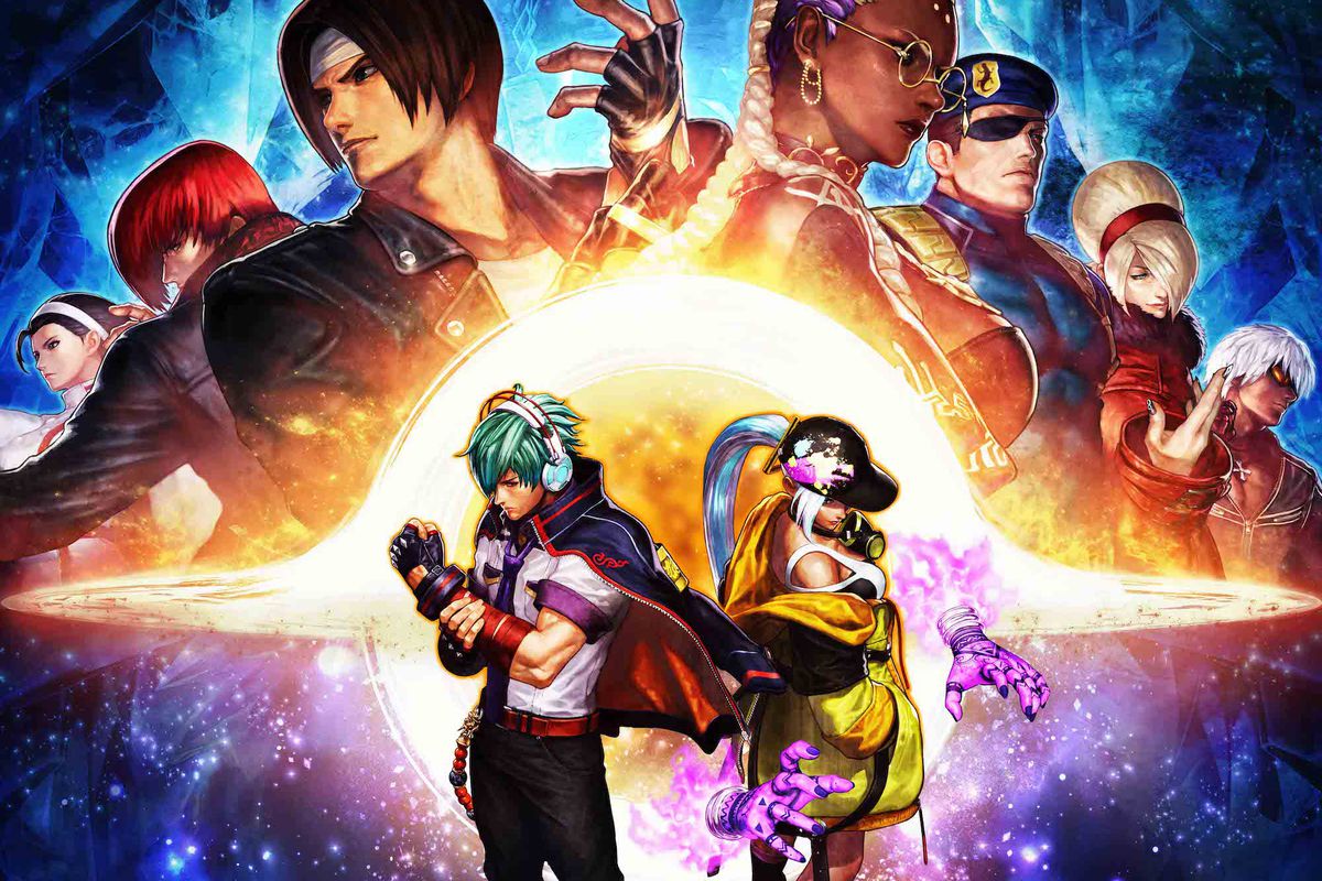 The King of Fighters key art shows hero Shun’ei and his rival Isla front and center