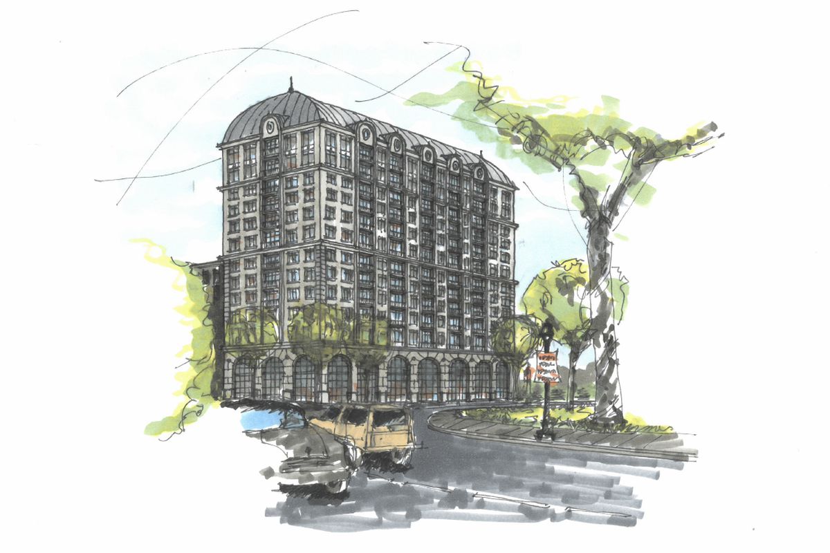 a sketch of the condo development.