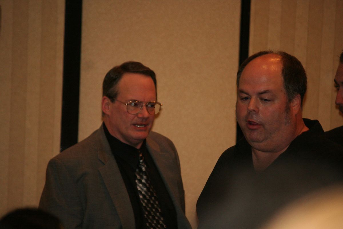 Can everyone please stop talking to Jim Cornette about Vince Russo?  It's clearly not good for his health.  (Wikimedia Commons)