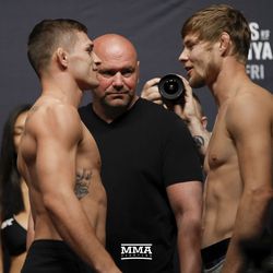 Tyler Diamond and Bryce Mitchell square off at TUF 27 weigh-ins.