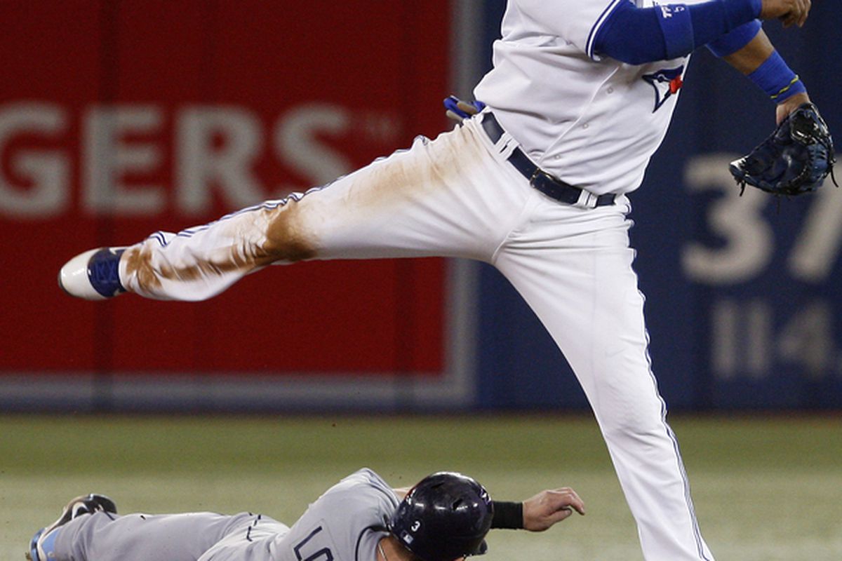 The Blue Jays' defense has contributed to low BABIPs for their pitchers this year. (Photo by Abelimages/Getty Images)
