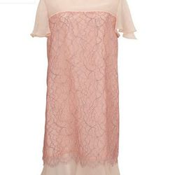 Pink lace sleeve dress, $264