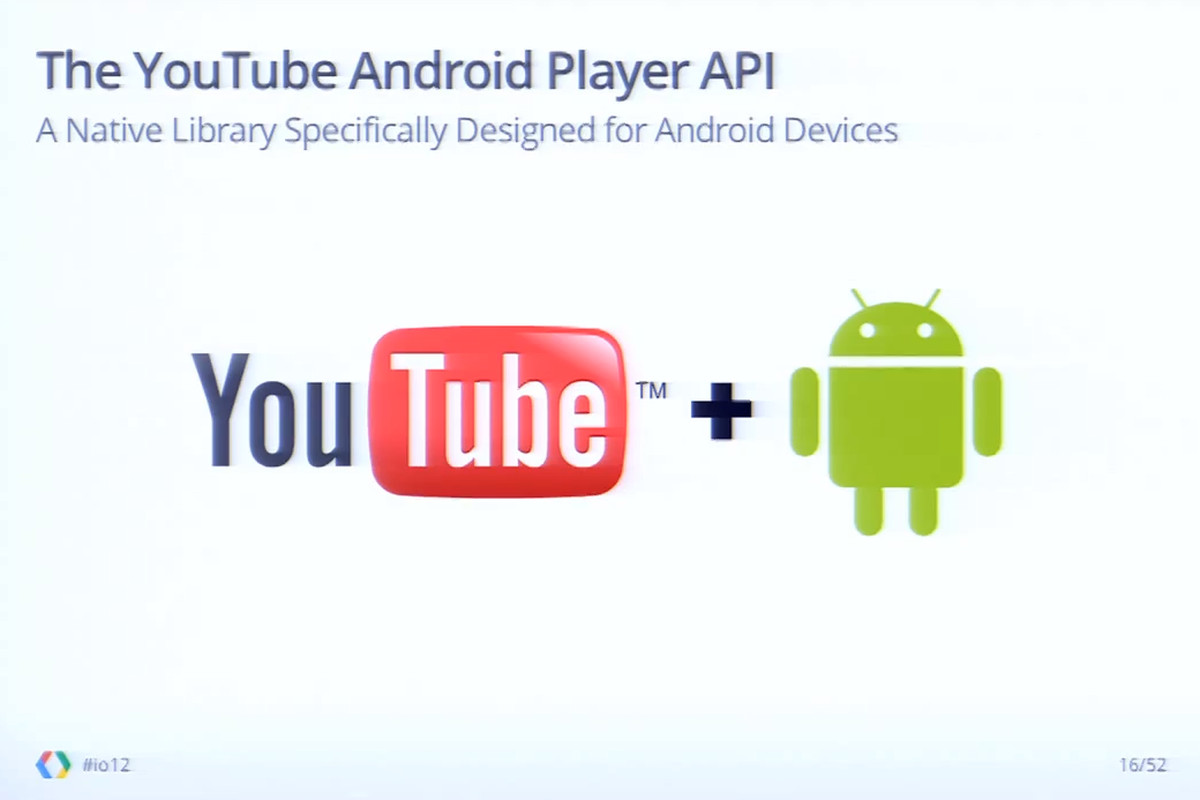YouTube Android API slide
