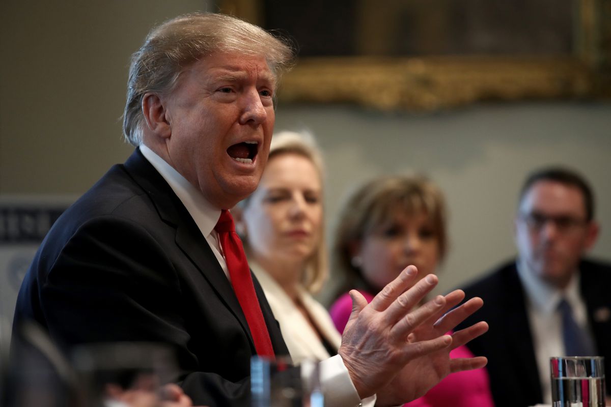 President Trump Holds Meeting On Combating Human Trafficking On Southern Border