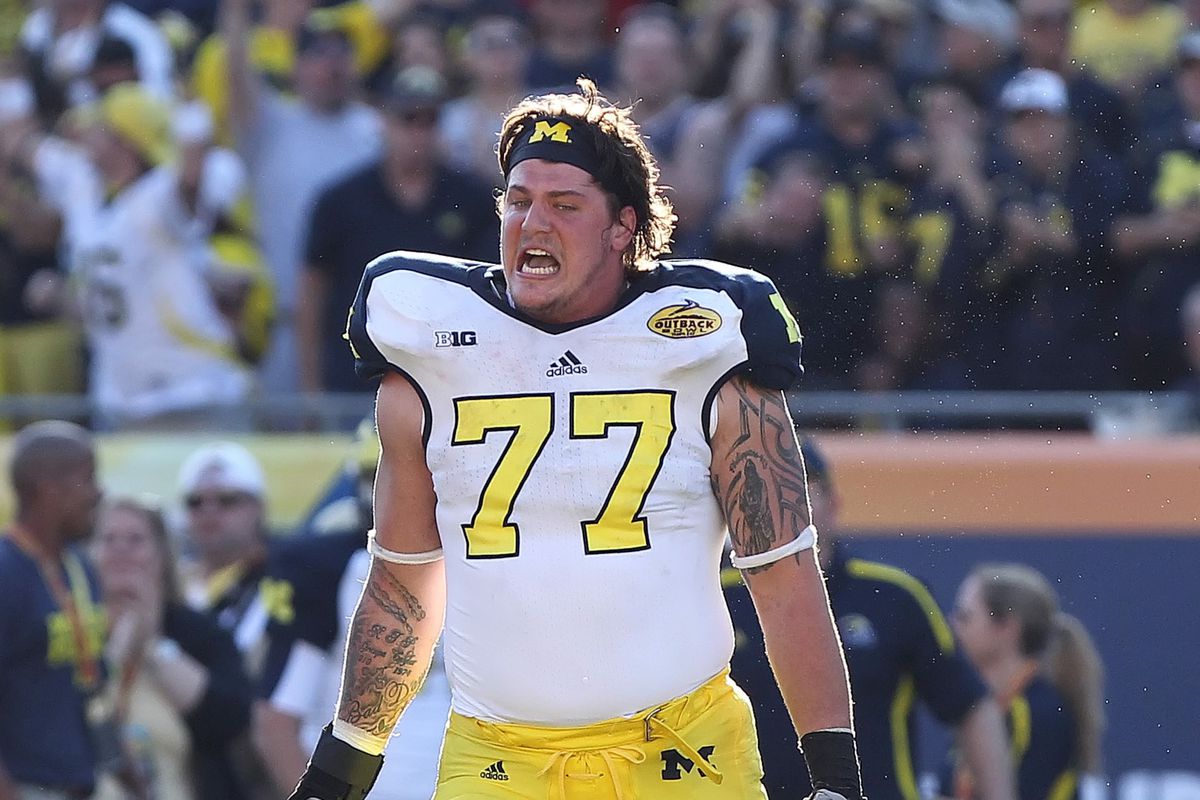 Sports Illustrated writer Andy Staples thinks highly of Michigan offensive tackle Taylor Lewan.