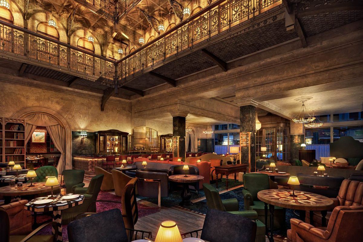 Could this be Tom Colicchio's Living Room at the Beekman Hotel?