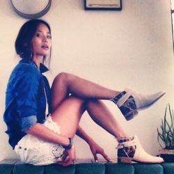 San Fran native Jaime Chung in the <a href="http://www.fredasalvador.com/collections/view-all/products/dream-1">Dream boot</a>. Image via Jaime Chung/<a href="http://instagram.com/jamiejchung/#">Instagram</a>.
