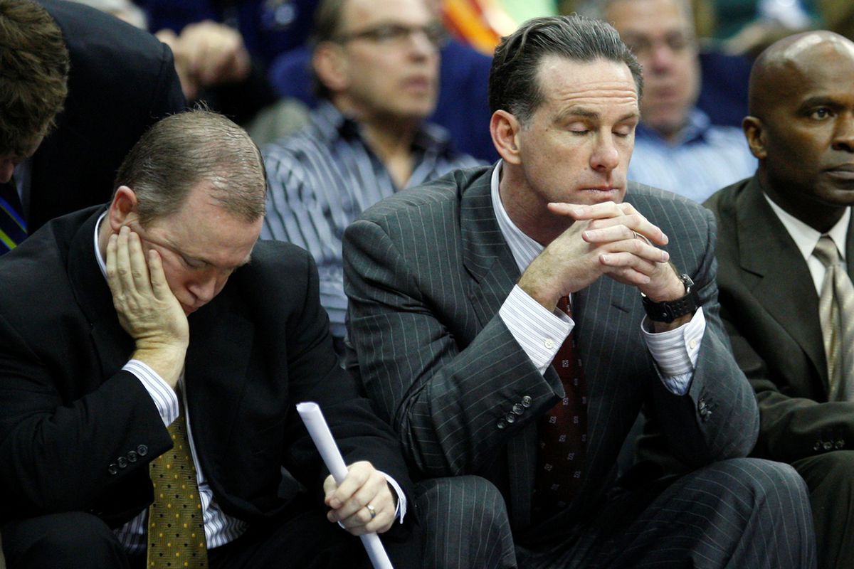 Here's Jamie Dixon and his coaching staff being sad about Bynum.