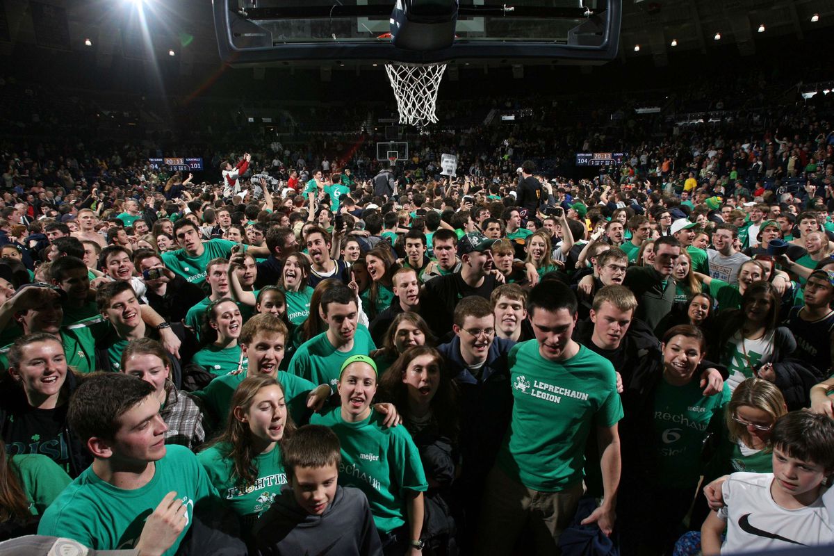 The Irish are STORMING their way into the ACC a year early! We'd better make sure Coach K gets out safely.