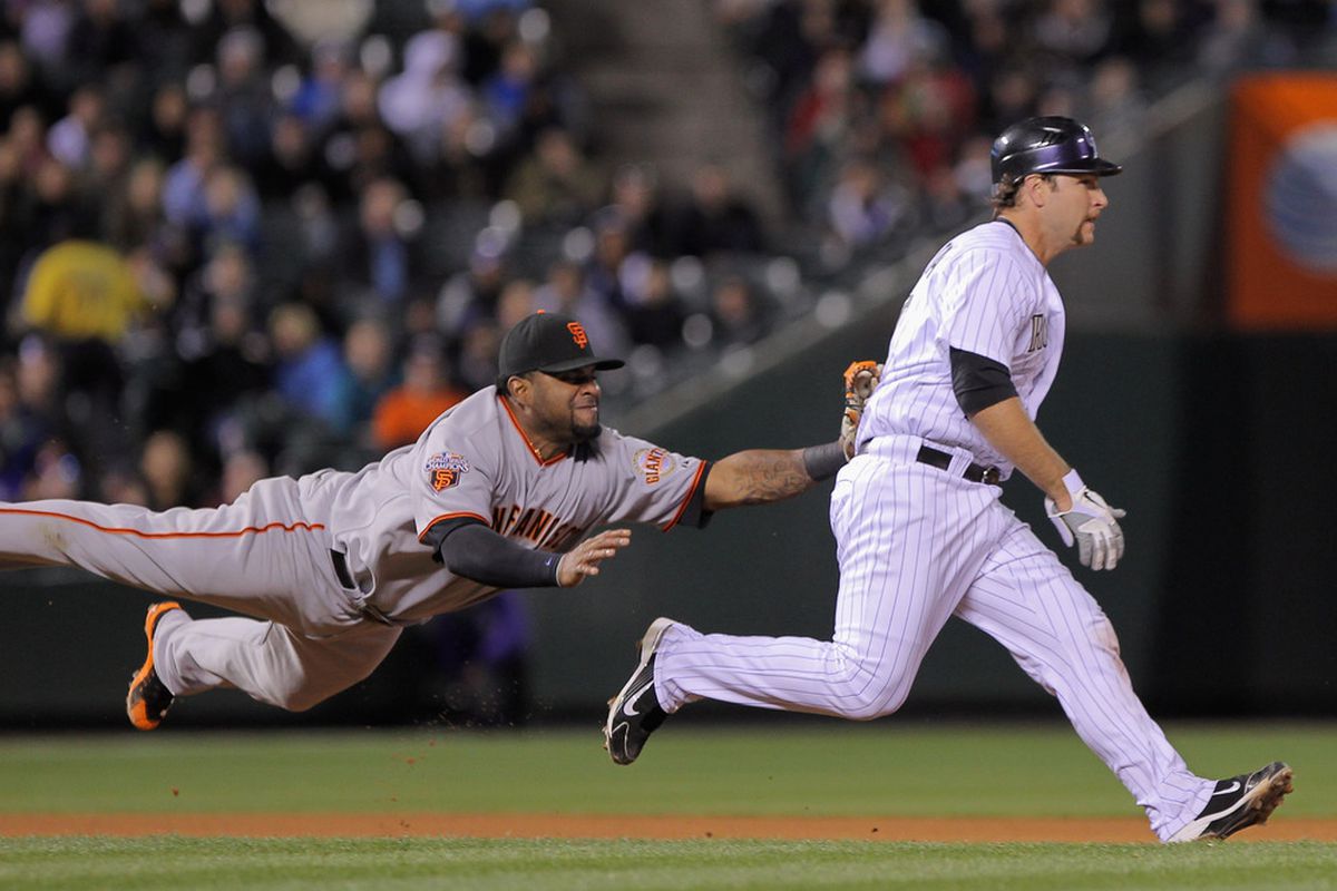 The Giants are trying to catch up to the Rockies in the standings.