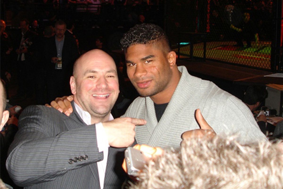Dana White and Alistair Overeem in happier days. 