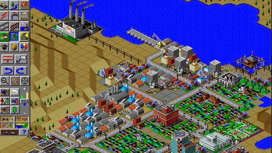 Una captura de pantalla de una ciudad de SimCity 2000