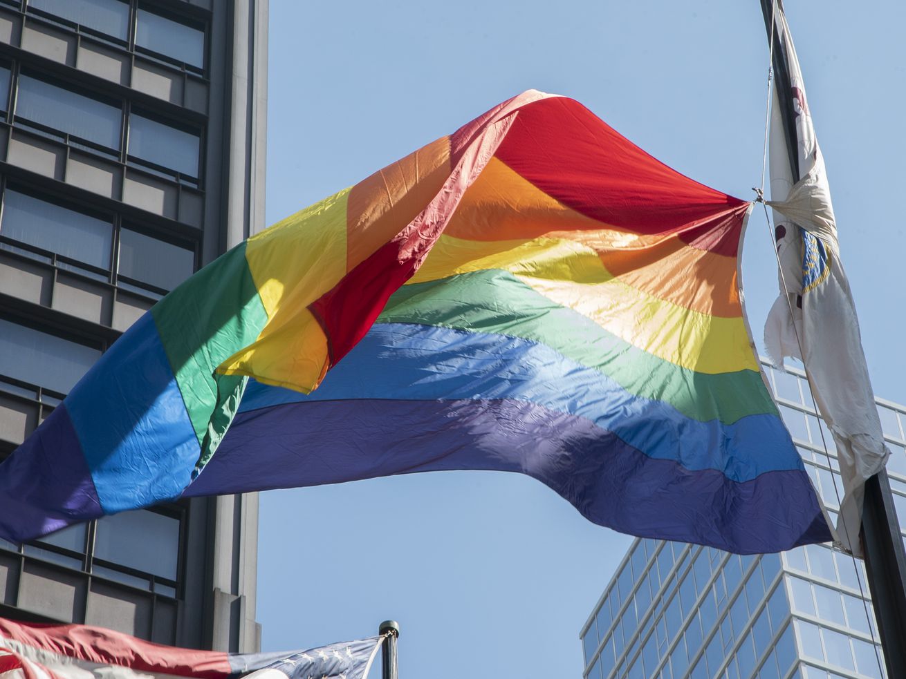 A rainbow flag will fly in Daley Plaza throughout June. 