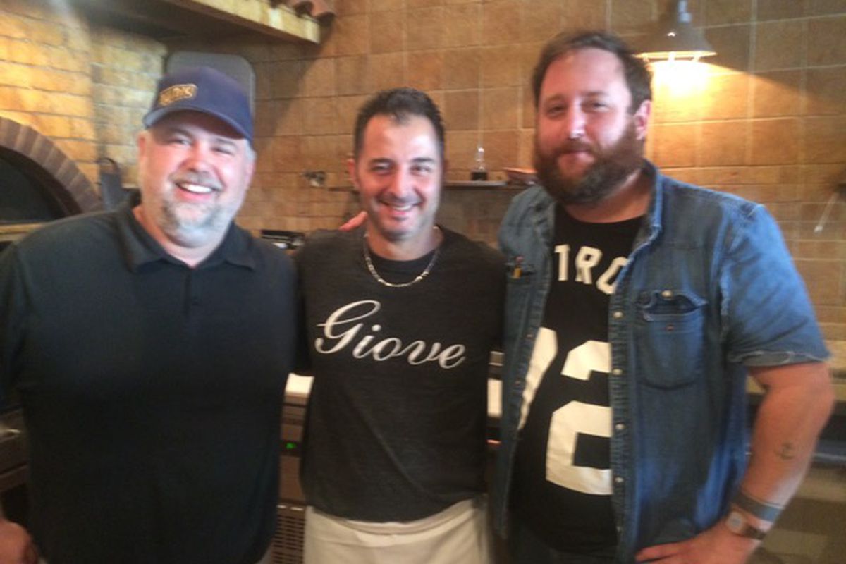 From left: Tommy Habetz, Giove pizza player, Brandon Smyth