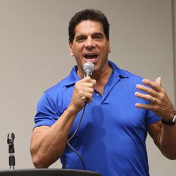 Lou Ferrigno, who plays the Hulk in "The Incredible Hulk," talks during a press conference at Utah's first Comic Con at the Salt Palace Convention Center in Salt Lake City on Thursday, Sept. 5, 2013.