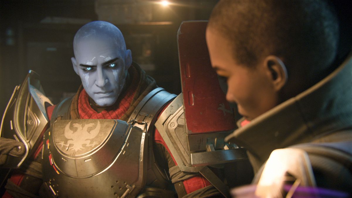 Destiny 2 - Commander Zavala and Ikora Rey give each other a look in a cutscene