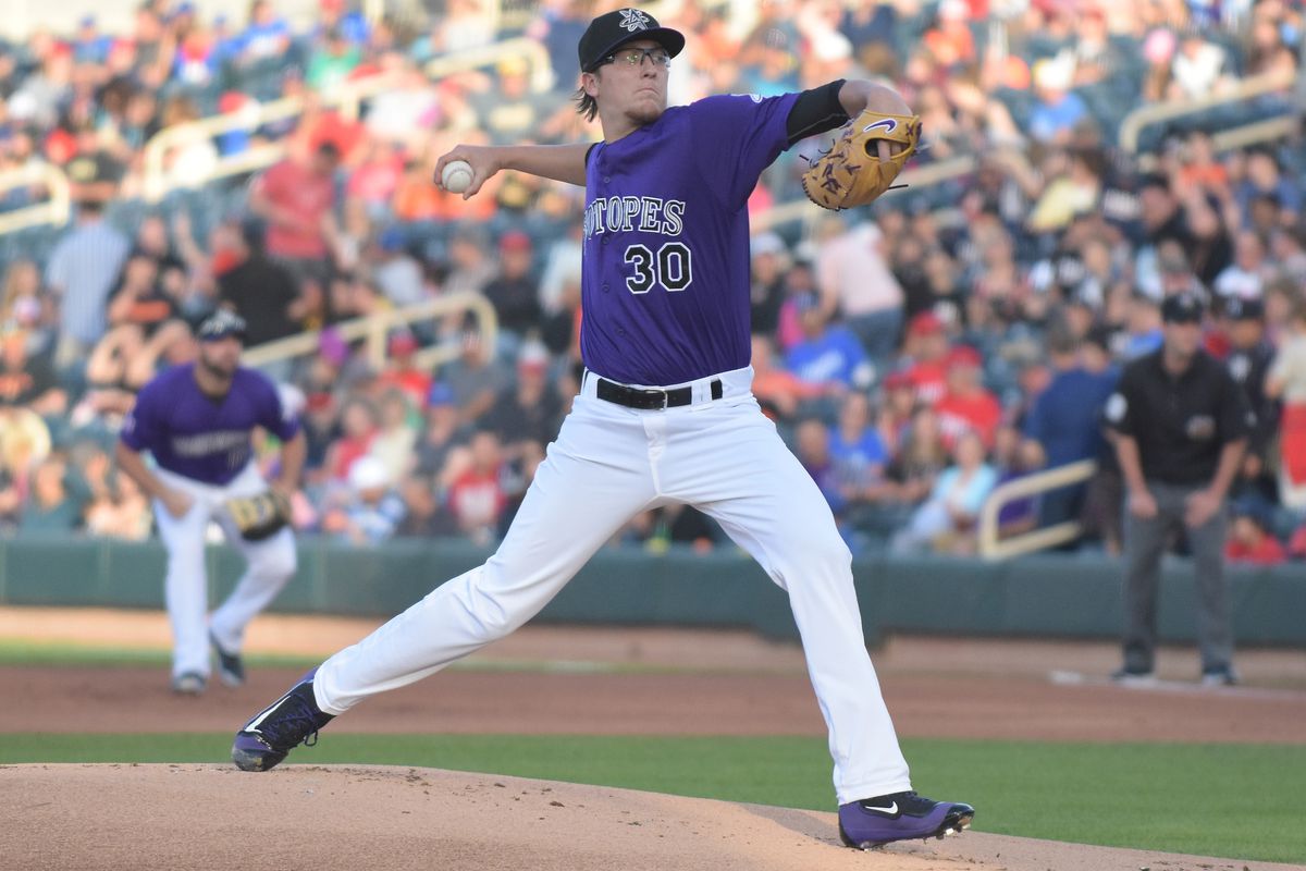 Jeff Hoffman was dominant on the mound, striking out seven in five innings as the Isotopes beat the Salt Lake Bees.
