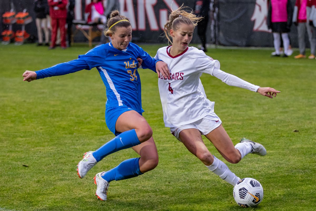PULLMAN, WA - OCTOBER 24: Washington State women’s soccer celebrates senior night against UCLA, resulting in a 1-1 draw