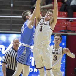The Lone Peak Knights defeated the Layton Lancers 82-47 in the Class 6A state semifinals at the Jon M. Huntsman Center in Salt Lake City on Friday, March 2, 2018.