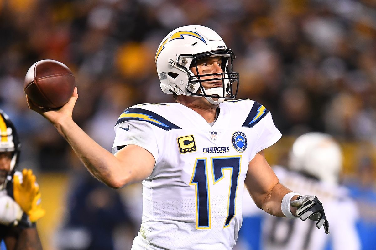 Philip Rivers of the Los Angeles Chargers in action during the game against the Pittsburgh Steelers at Heinz Field on December 2, 2018 in Pittsburgh, Pennsylvania.