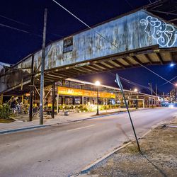 The Bridge to Nowhere crosses over Krog Street in front of Krog Street Market, the home to Ticonderoga Club.