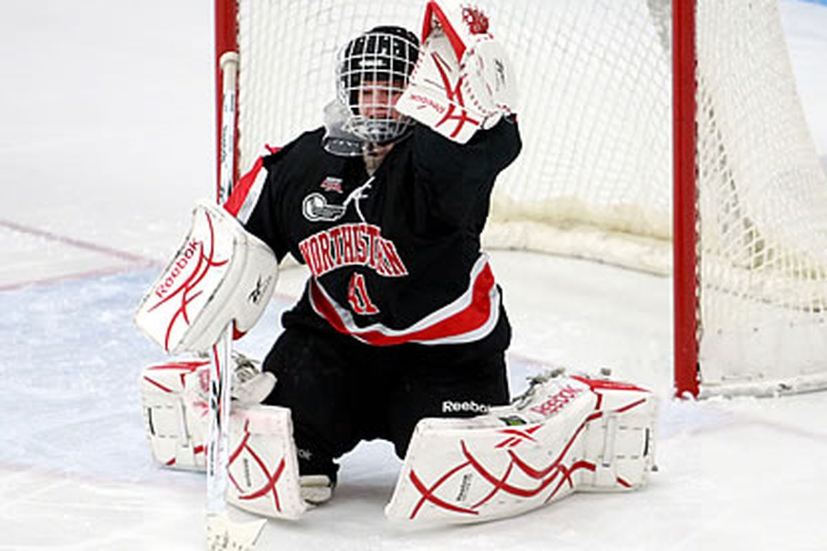 Hockey East Player of the Year Florence Schelling leads number one seed Northeastern University in the 2012 Women's Hockey East Tournament. (Photo: Hockey East)