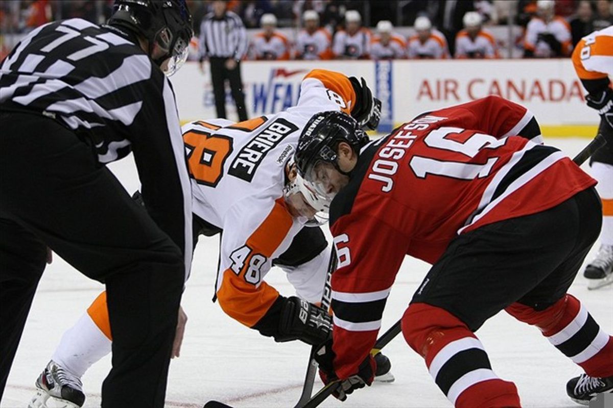 Oh look, it's another offensive zone faceoff for Briere.