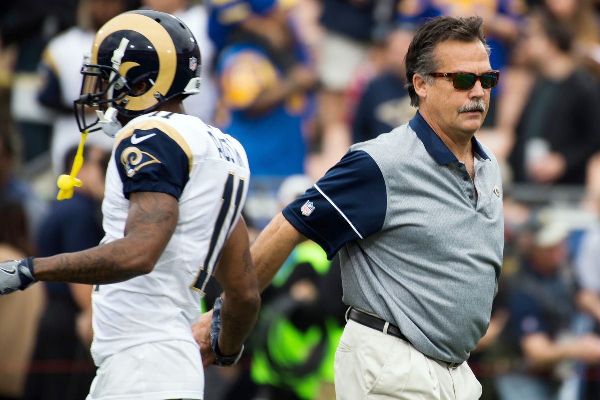 Los Angeles Rams WR Tavon Austin and Former Head Coach Jeff Fisher
